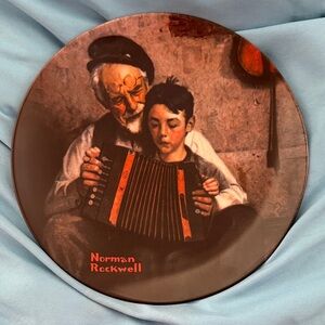 Knowles Plate with Red and Brown Accents